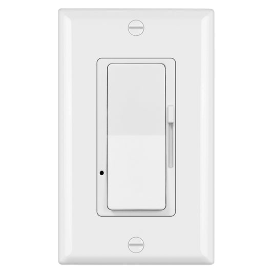 ELEGRP 0-10V Dimmer Switch, Single-Pole or 3-Way, 110/277V, for LED Panel Lights, Fluorescent Fixtures and Other Low Voltage Power Supply/Driver/Dimmable Ballasts, cETL Certified, White