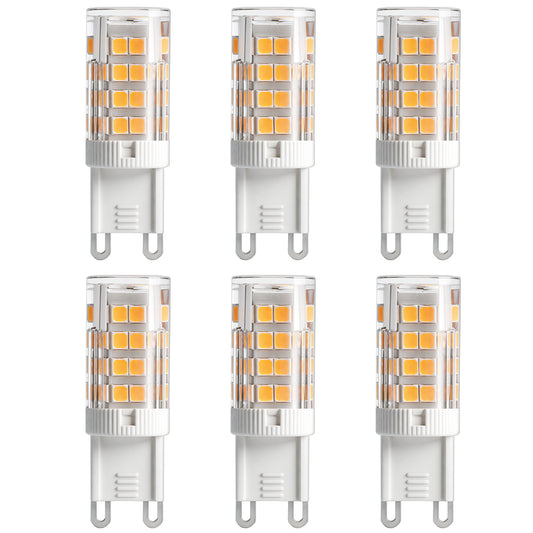 (6 Pack) ELEGRP G9 Led Bulb Non-Dimmable 6000K with Cool Light, G9 Base 120 Volt 320 Lumens 360 Beam Angle, 5 Watt Equivalent 40 Watt G9 Halogen Bulb